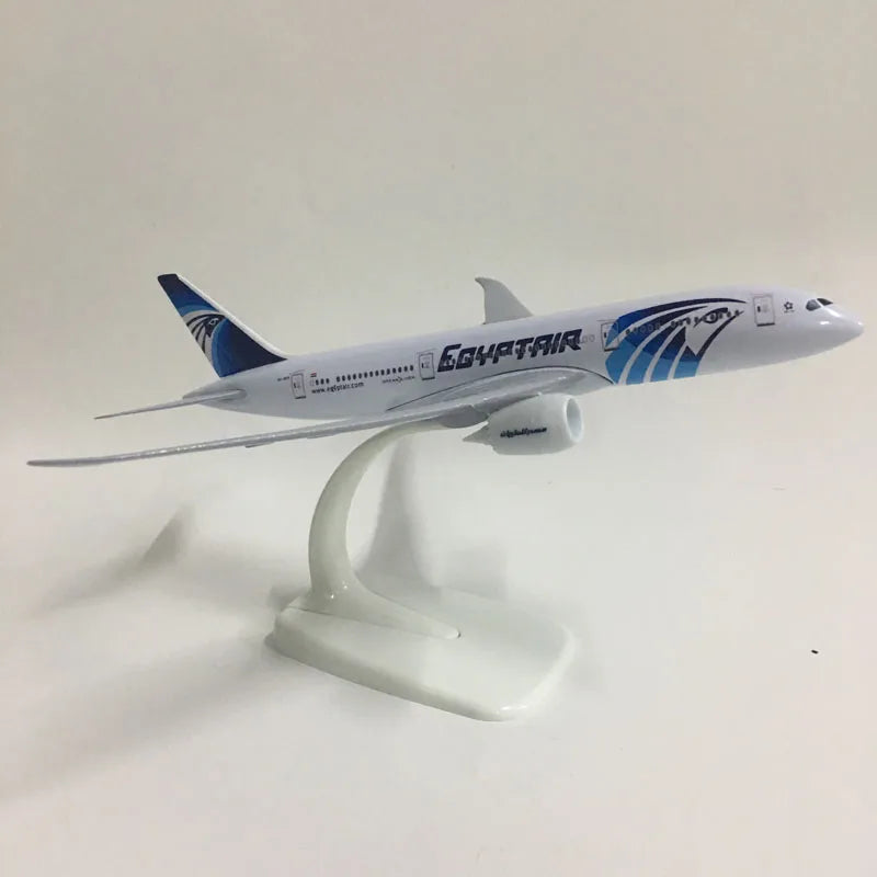 JASON TUTU 20cm Plane Model Airplane Model EGYPTAIR Boeing 787 Aircraft Model 1:300 Diecast Metal Airplanes Planes Toys Aeroplan