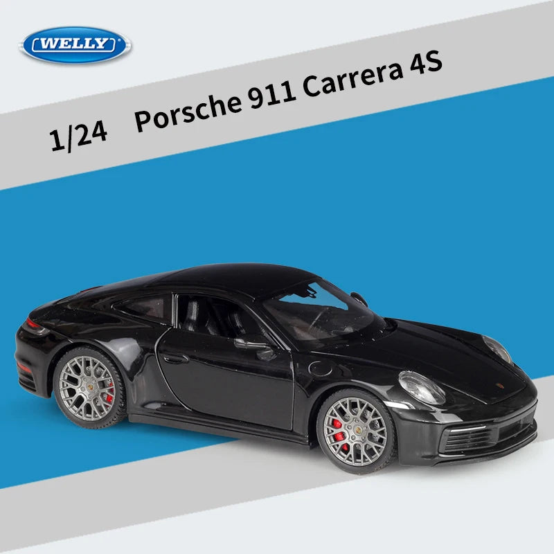 WELLY 1:24 Porsche 911 Carrera 4S Alloy Car Model Diecasts & Toy Vehicles Collect Car Toy Boy Birthday gifts