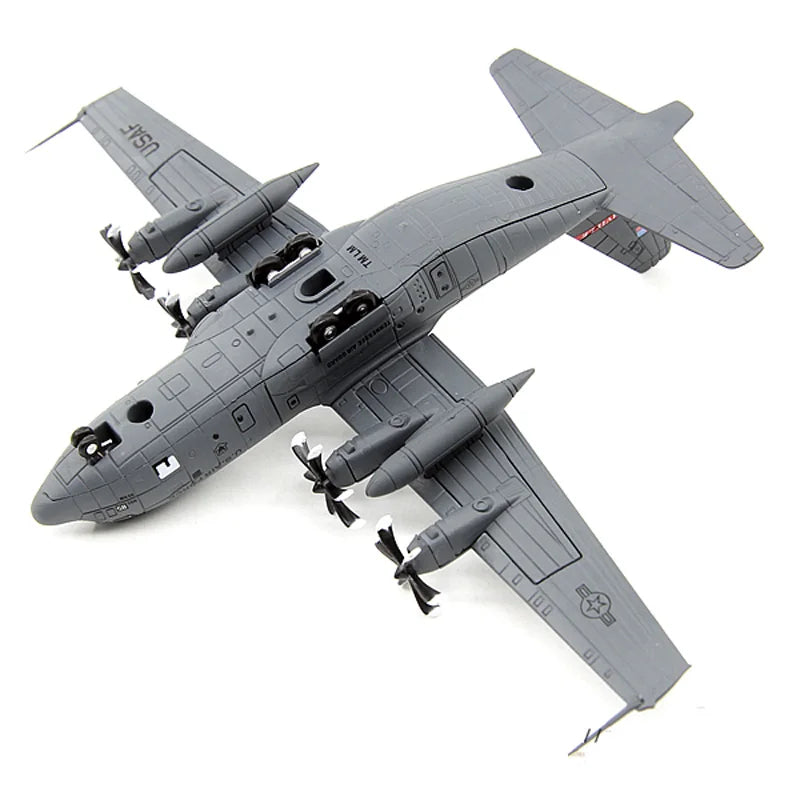 JASON TUTU 1:200 Diecast Airplane Model American AC-130 Attack Air Gunship Aircraft Model Alloy C-130 Hercules Transport Aircraf