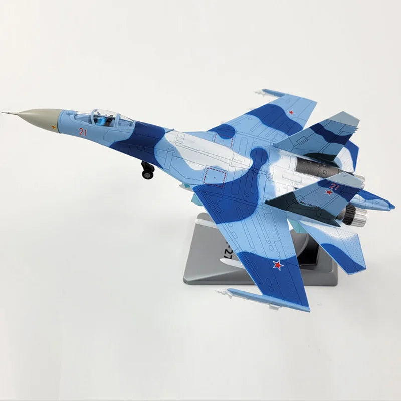 JASON TUTU 1/100 Scale Russia Su27 Military Model Aircraft Model SU-27 fighter jet alloy Plane Drop Shipping