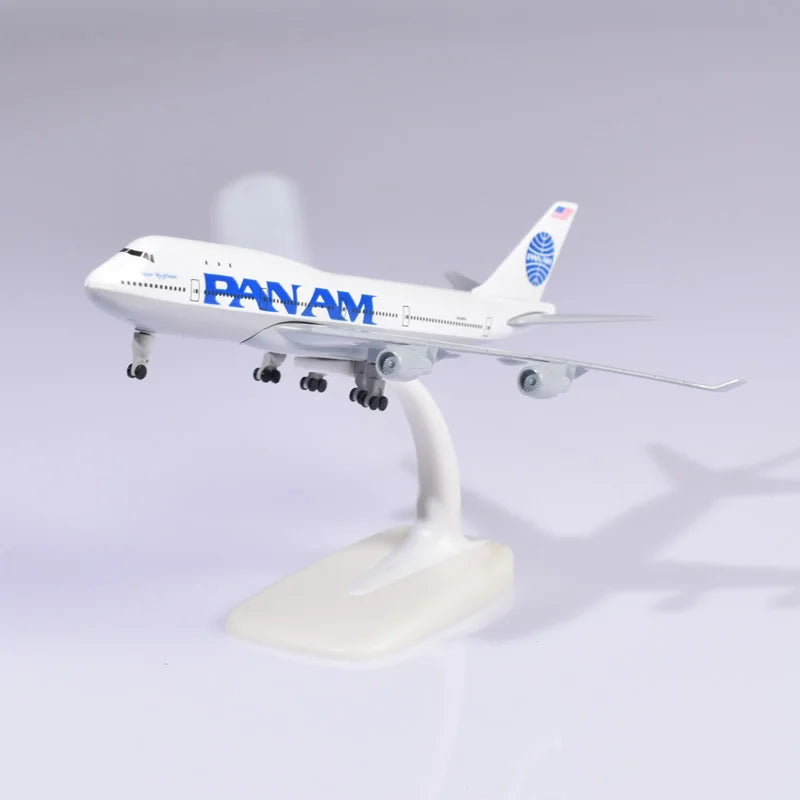 JASON TUTU 20cm Pan Am 747 Plane Model Airplane Diecast Metal Pan American World Airways Aircraft Model Boeing 747 Drop Shipping
