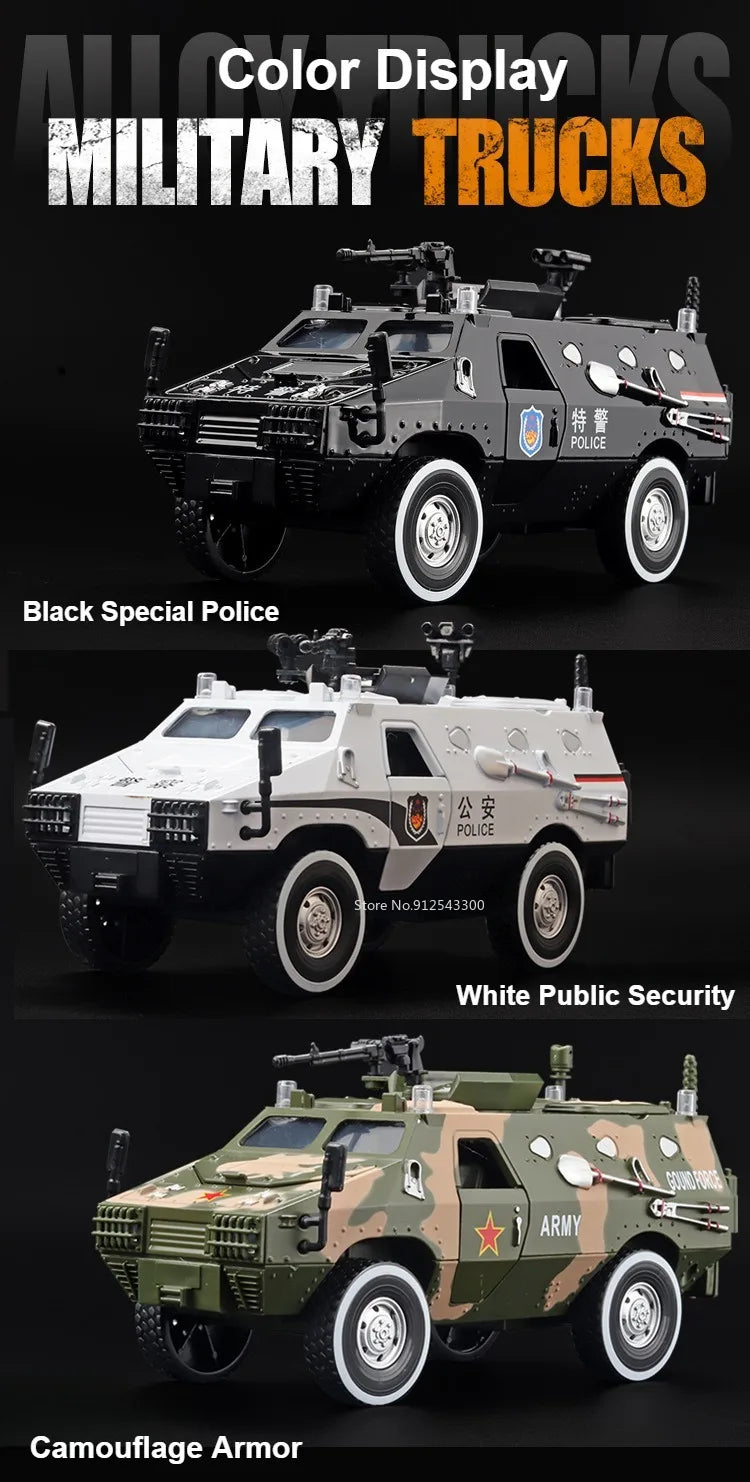 Armored Military Off-road Vehicle Diecast Model Collection