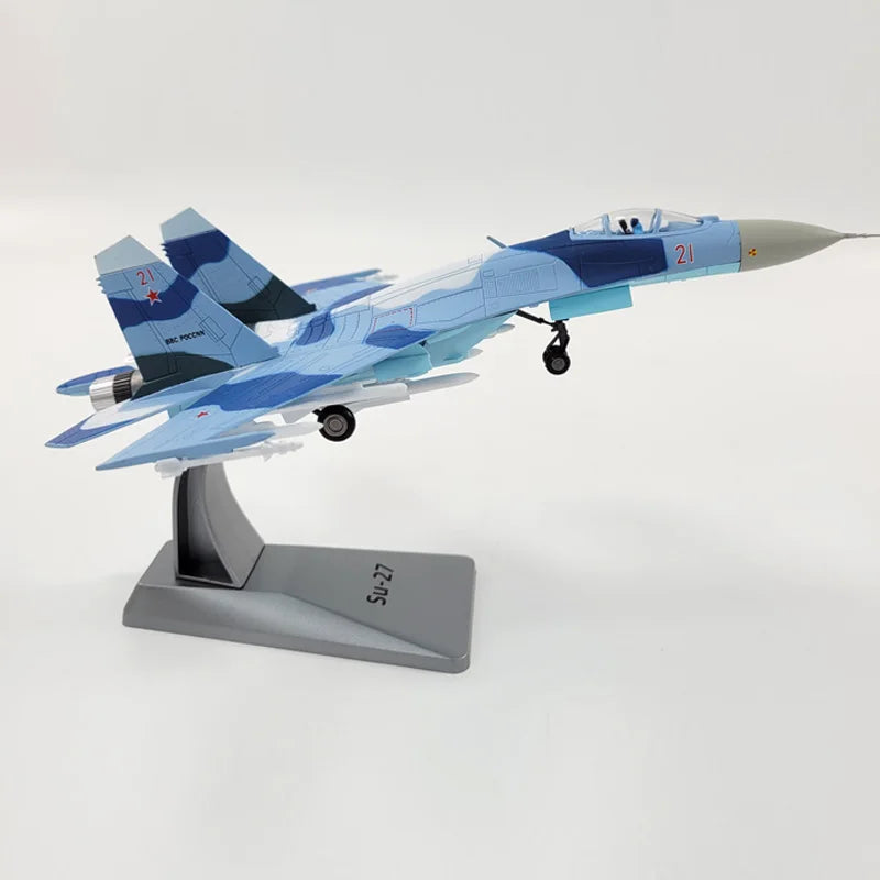 JASON TUTU 1/100 Scale Russia Su27 Military Model Aircraft Model SU-27 fighter jet alloy Plane Drop Shipping