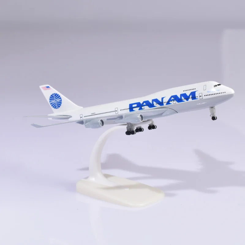 JASON TUTU 20cm Pan Am 747 Plane Model Airplane Diecast Metal Pan American World Airways Aircraft Model Boeing 747 Drop Shipping
