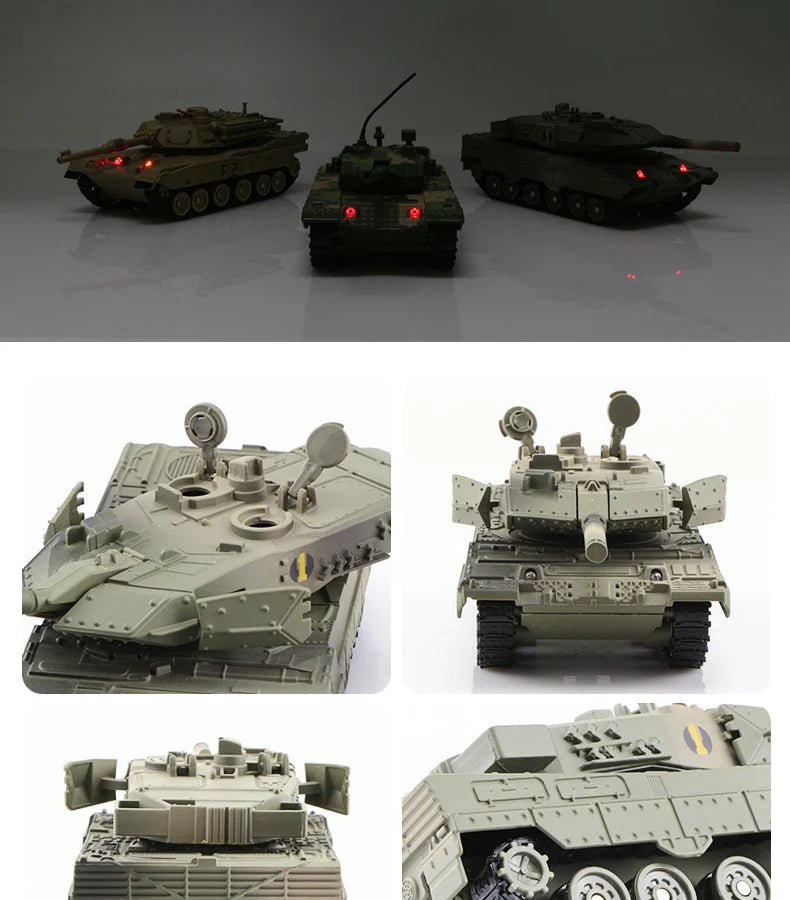 Main Battle Tank Leopard 2 M1A2 Abrams Type 99 - Diecast Collectible Model - Sound & Light Edition
