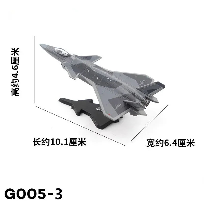 Diecast 1/200 Scale J-20 Stealth Fighter Simulation Alloy fighter Model Static Display Collectible Gift Toy Souvenir Decration