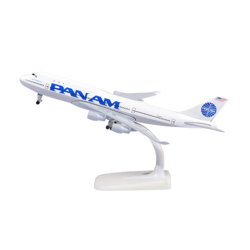 JASON TUTU 20cm Pan Am 747 Plane Model Airplane Diecast Metal Pan American World Airways Aircraft Model Boeing 747 Drop Shipping