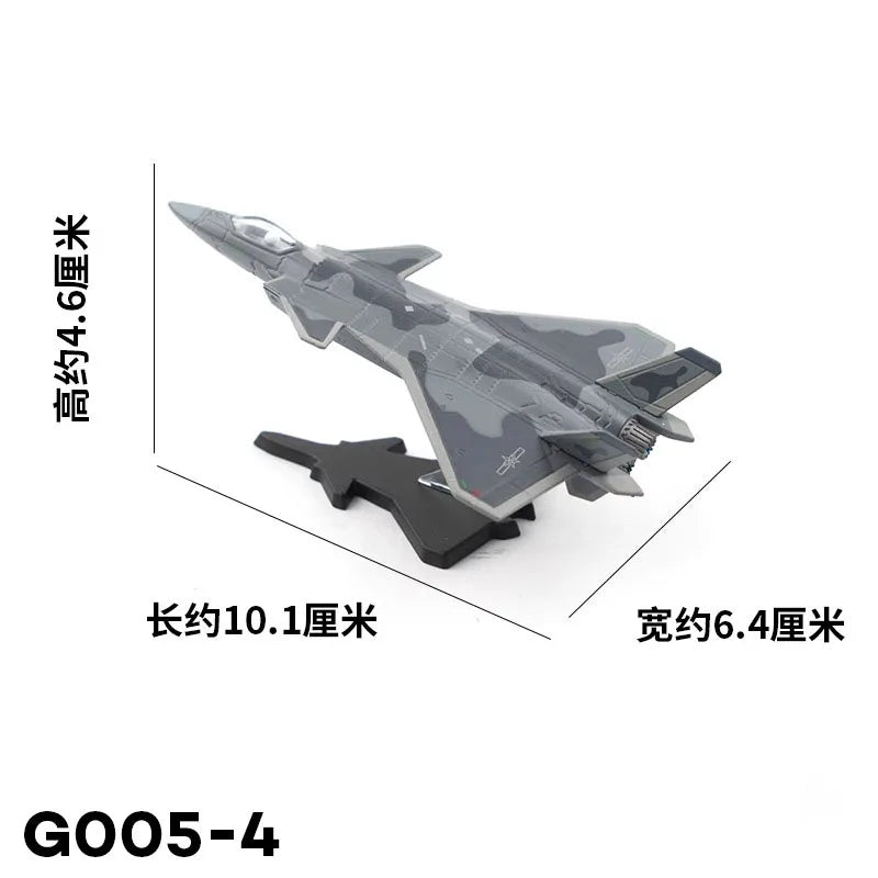 Diecast 1/200 Scale J-20 Stealth Fighter Simulation Alloy fighter Model Static Display Collectible Gift Toy Souvenir Decration