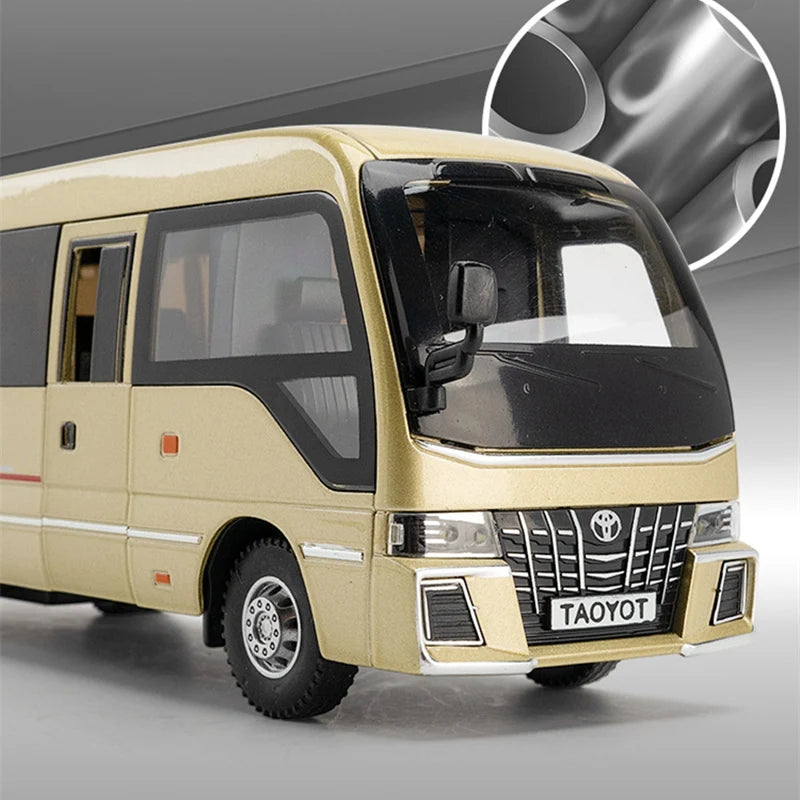Coaster Mini Bus Diecast Model Vehicle - Sound & Light Effects Collection