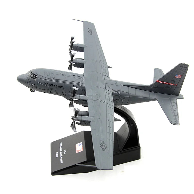 JASON TUTU 1:200 Diecast Airplane Model American AC-130 Attack Air Gunship Aircraft Model Alloy C-130 Hercules Transport Aircraf