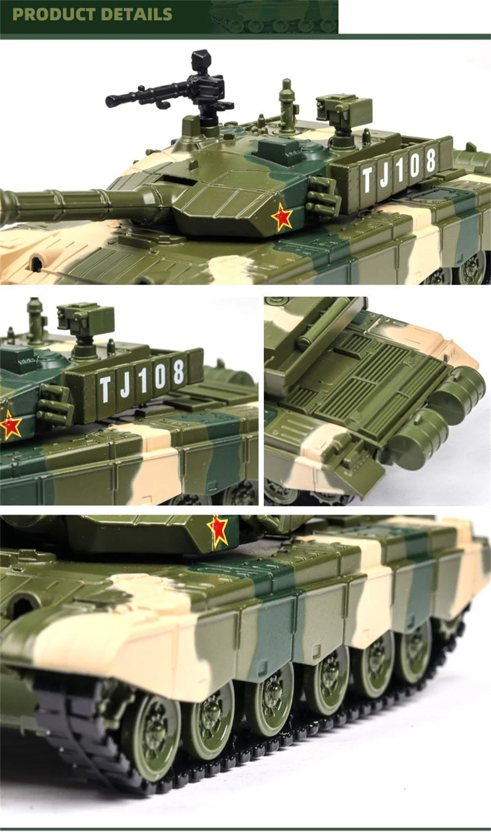 Type ZTZ-99 Tank Diecast Collectible Model - Sound & Light Edition
