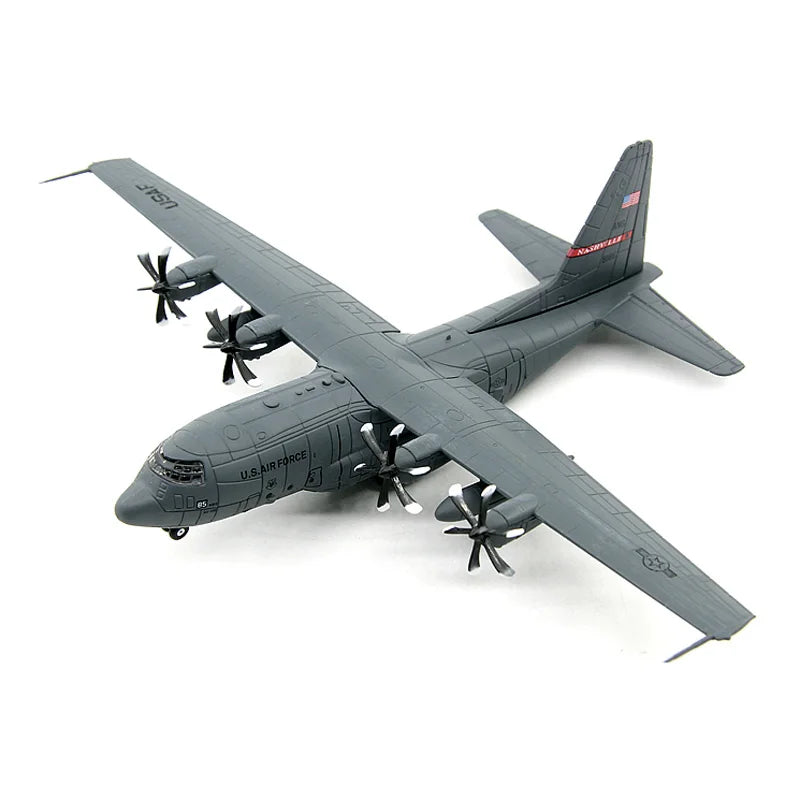 JASON TUTU 1:200 Diecast Airplane Model American AC-130 Attack Air Gunship Aircraft Model Alloy C-130 Hercules Transport Aircraf