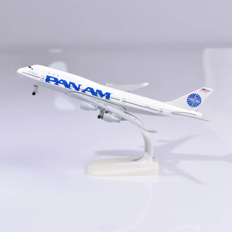 JASON TUTU 20cm Pan Am 747 Plane Model Airplane Diecast Metal Pan American World Airways Aircraft Model Boeing 747 Drop Shipping