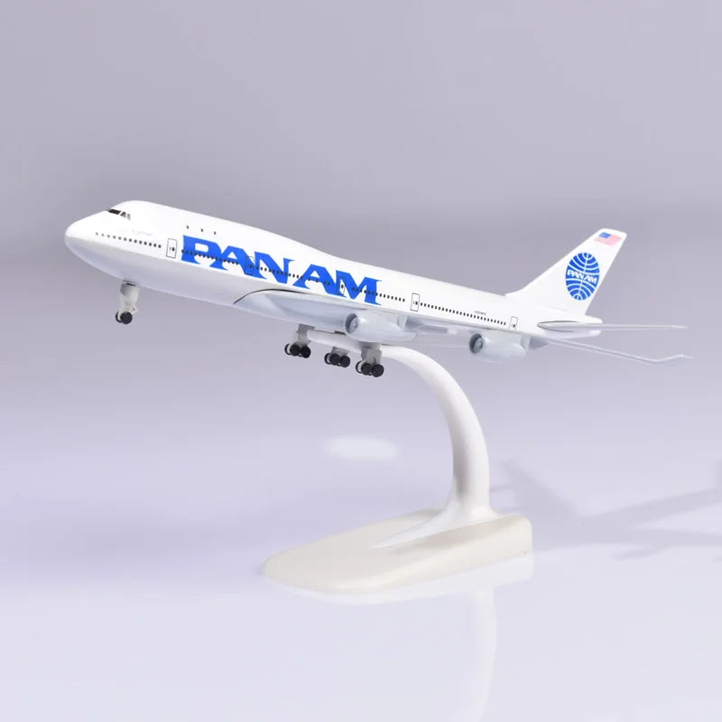 JASON TUTU 20cm Pan Am 747 Plane Model Airplane Diecast Metal Pan American World Airways Aircraft Model Boeing 747 Drop Shipping