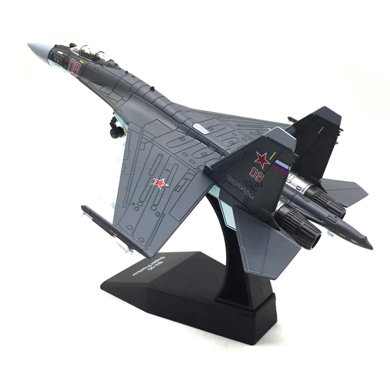 JASON TUTU 1/100 Scale Su35 Alloy Model Russian Fighter SU-35 Aircraft Model Plane Drop Shipping