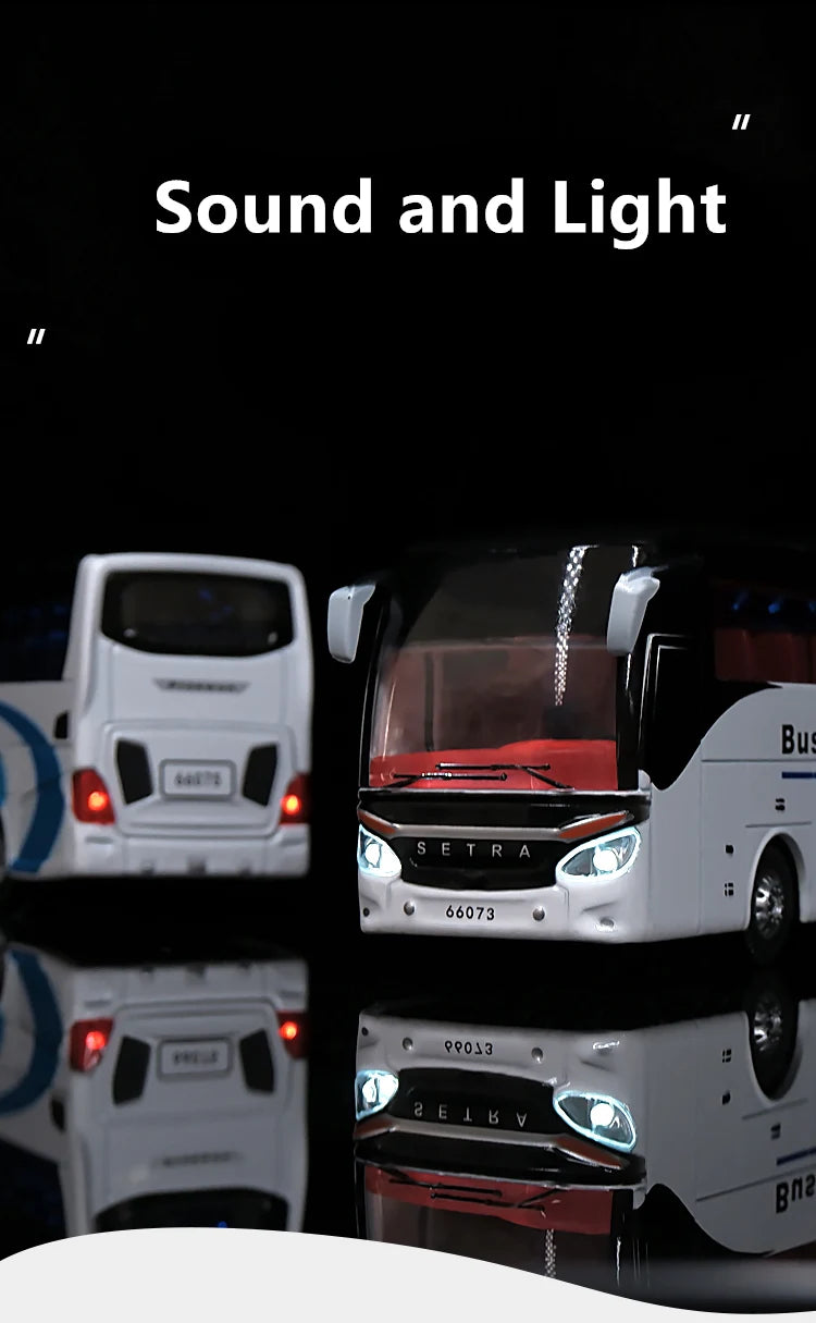 Tourist Bus Diecast Model Vehicle - Sound & Light Collection