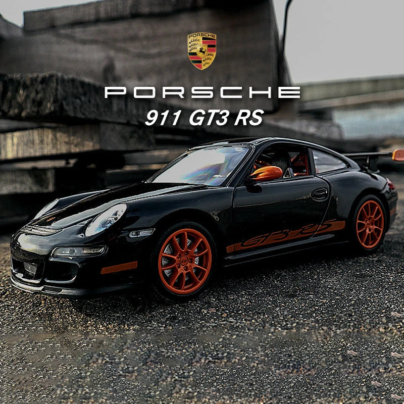 WELLY 1:24 Porsche 997 911 GT3 RS Alloy Car Diecasts & Toy Vehicles Car Model Miniature Scale Model Car Toy For Children