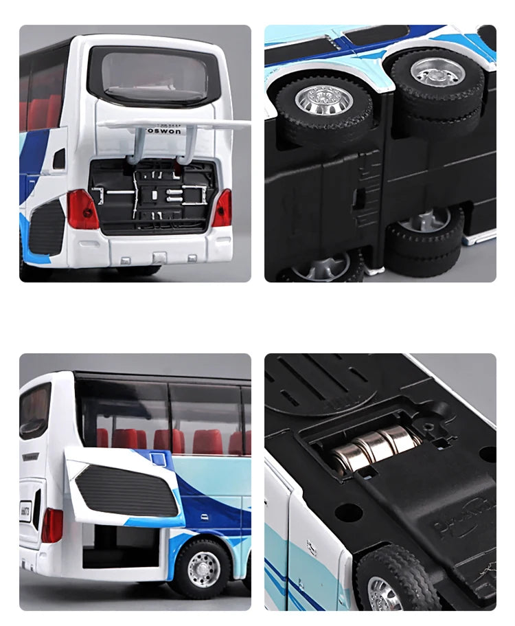 Tourist Bus Diecast Model Vehicle - Sound & Light Collection
