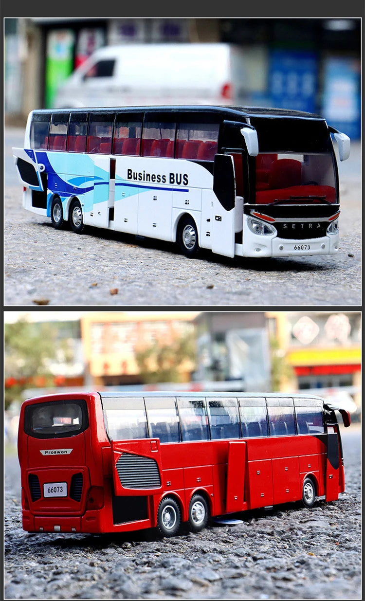Tourist Bus Diecast Model Vehicle - Sound & Light Collection