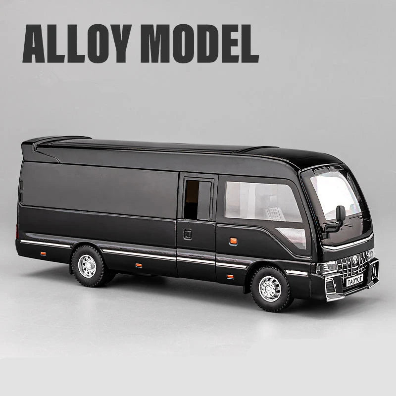 Coaster Mini Bus Diecast Model Vehicle - Sound & Light Effects Collection