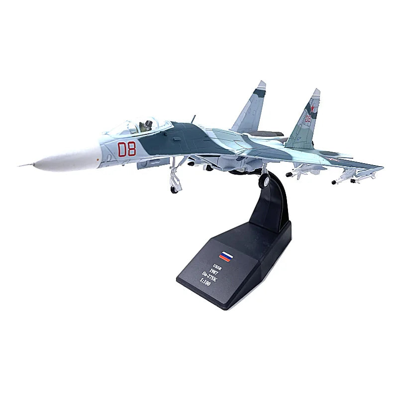 JASON TUTU 1/100 Scale Russia Su27 Military Model Aircraft Model SU-27 fighter jet alloy Plane Drop Shipping