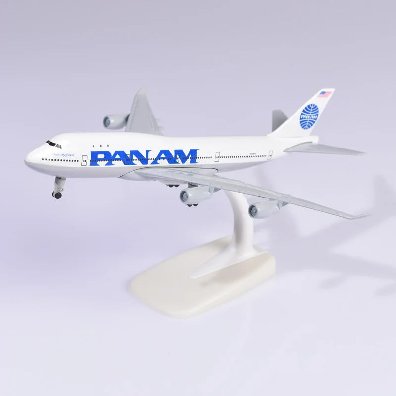 JASON TUTU 20cm Pan Am 747 Plane Model Airplane Diecast Metal Pan American World Airways Aircraft Model Boeing 747 Drop Shipping