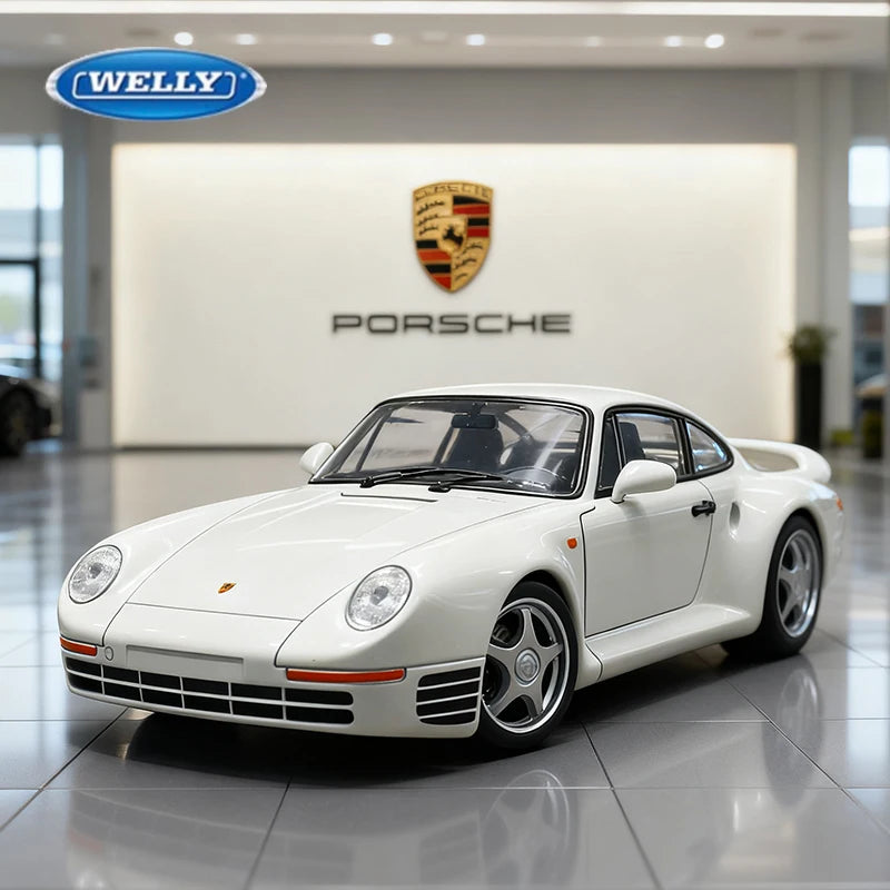 WELLY 1:24 Porsche 959 Supercar Alloy Car Diecasts & Toy Vehicles Car Model Miniature Scale Model Car Toy For Children