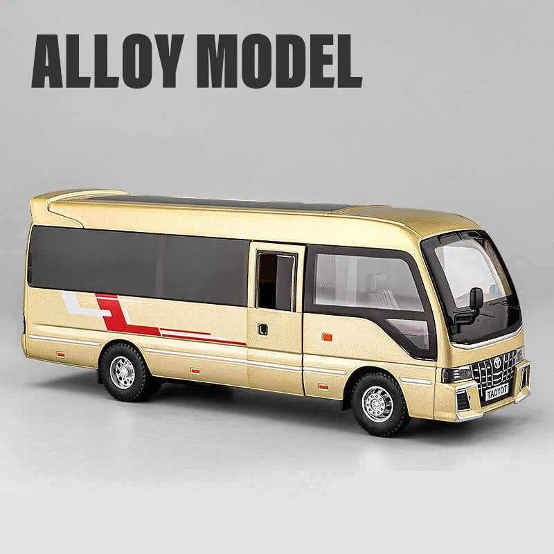 Coaster Mini Bus Diecast Model Vehicle - Sound & Light Effects Collection