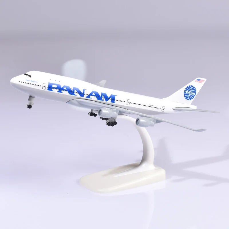 JASON TUTU 20cm Pan Am 747 Plane Model Airplane Diecast Metal Pan American World Airways Aircraft Model Boeing 747 Drop Shipping