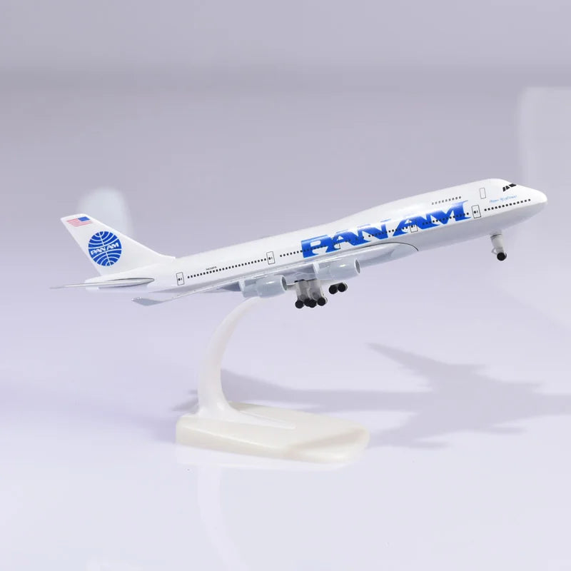 JASON TUTU 20cm Pan Am 747 Plane Model Airplane Diecast Metal Pan American World Airways Aircraft Model Boeing 747 Drop Shipping