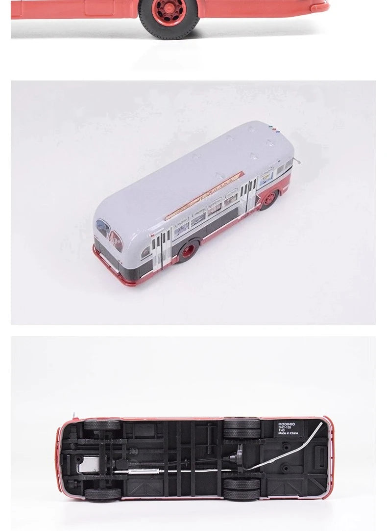 1/43 Scale Toy Car ZIS-155 Mobile Children's Cinema Russian Ufa Bus SJAVN008 Alloy Model Static Model Boy Toy Gift