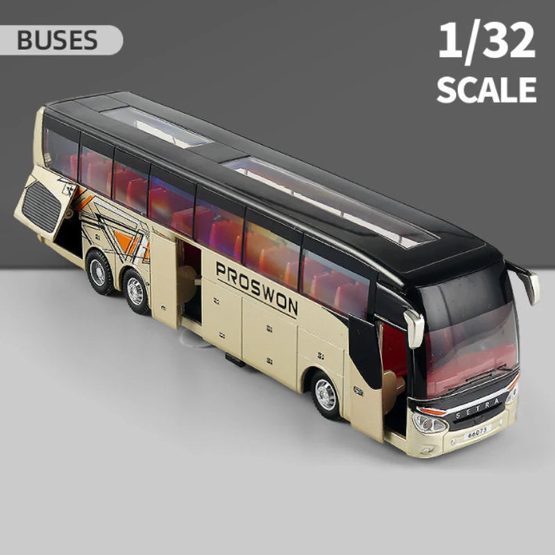 Tourist Bus Diecast Model Vehicle - Sound & Light Collection