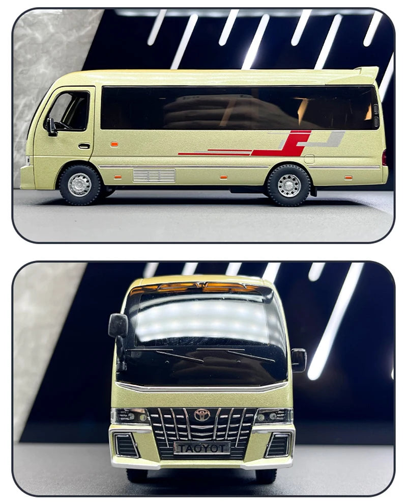 Coaster Mini Bus Diecast Model Vehicle - Sound & Light Effects Collection