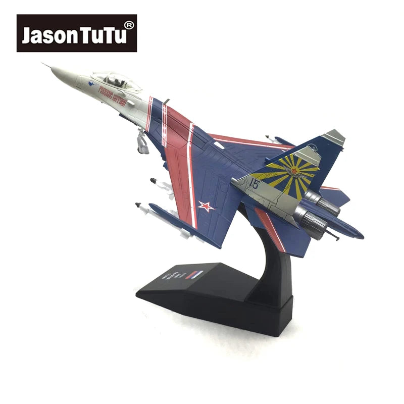 JASON TUTU 1/100 Scale Russia Su27 Military Model Aircraft Model SU-27 fighter jet alloy Plane Drop Shipping