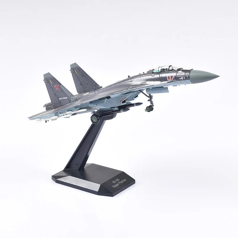 Jason TUTU Aircraft Plane model 1/100 Russian Air Force fighter Su 35 airplane Alloy model diecast 1:100 metal Planes