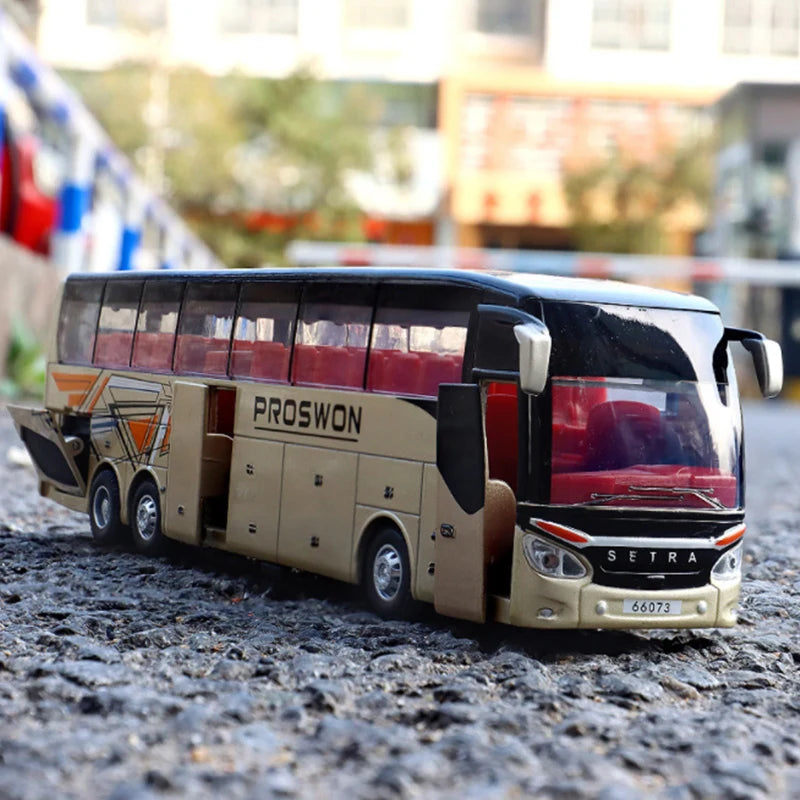 Tourist Bus Diecast Model Vehicle - Sound & Light Collection