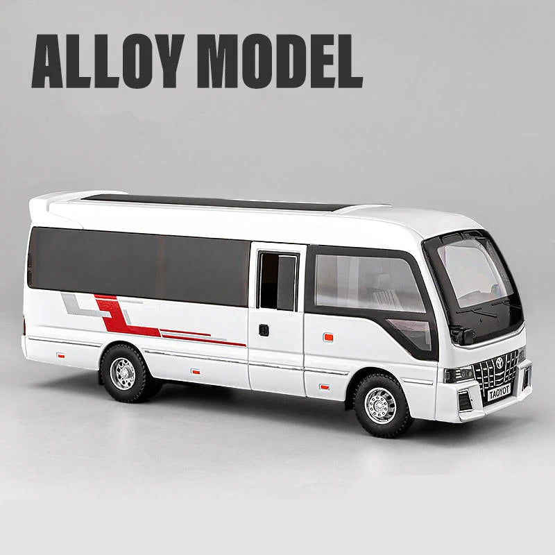Coaster Mini Bus Diecast Model Vehicle - Sound & Light Effects Collection