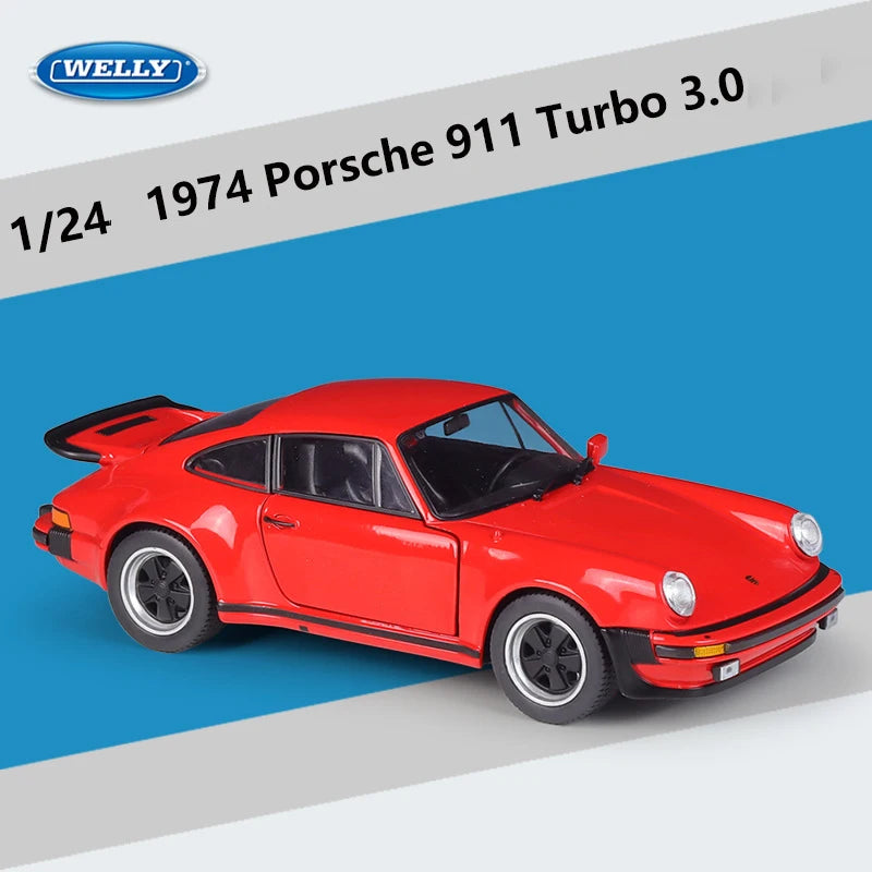 WELLY 1:24 Porsche 911 Turbo 3.0 (1974) Alloy Diecast Car Model