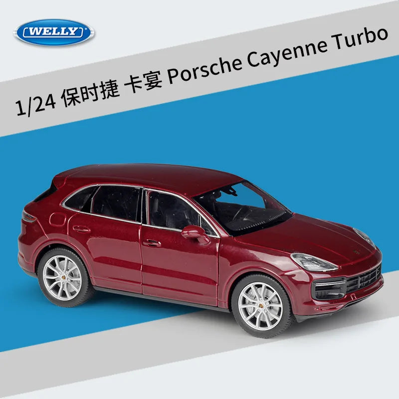 WELLY 1:24 Porsche Cayenne Turbo SUV Alloy Car Diecasts & Toy Vehicles Car Model Miniature Scale Model Car For Children