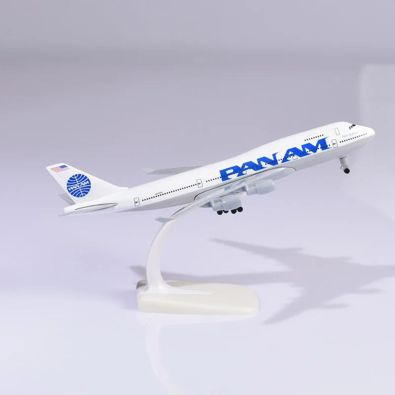 JASON TUTU 20cm Pan Am 747 Plane Model Airplane Diecast Metal Pan American World Airways Aircraft Model Boeing 747 Drop Shipping