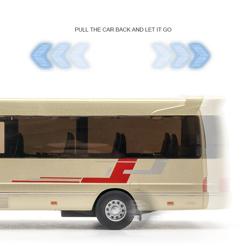 Coaster Mini Bus Diecast Model Vehicle - Sound & Light Effects Collection