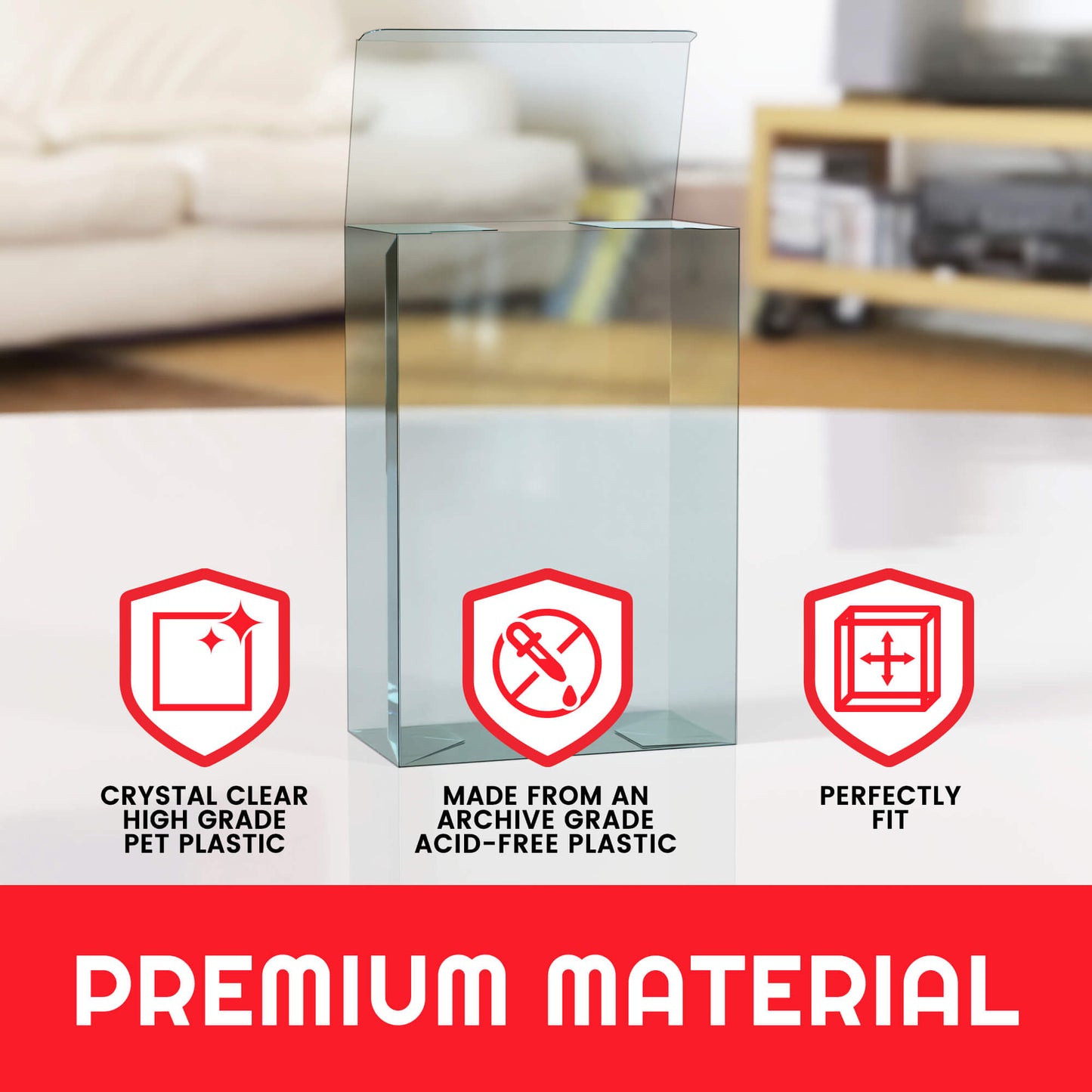EVORETRO Protector for Small amiibo 12.9x7x19 PET Protector Pack of 10