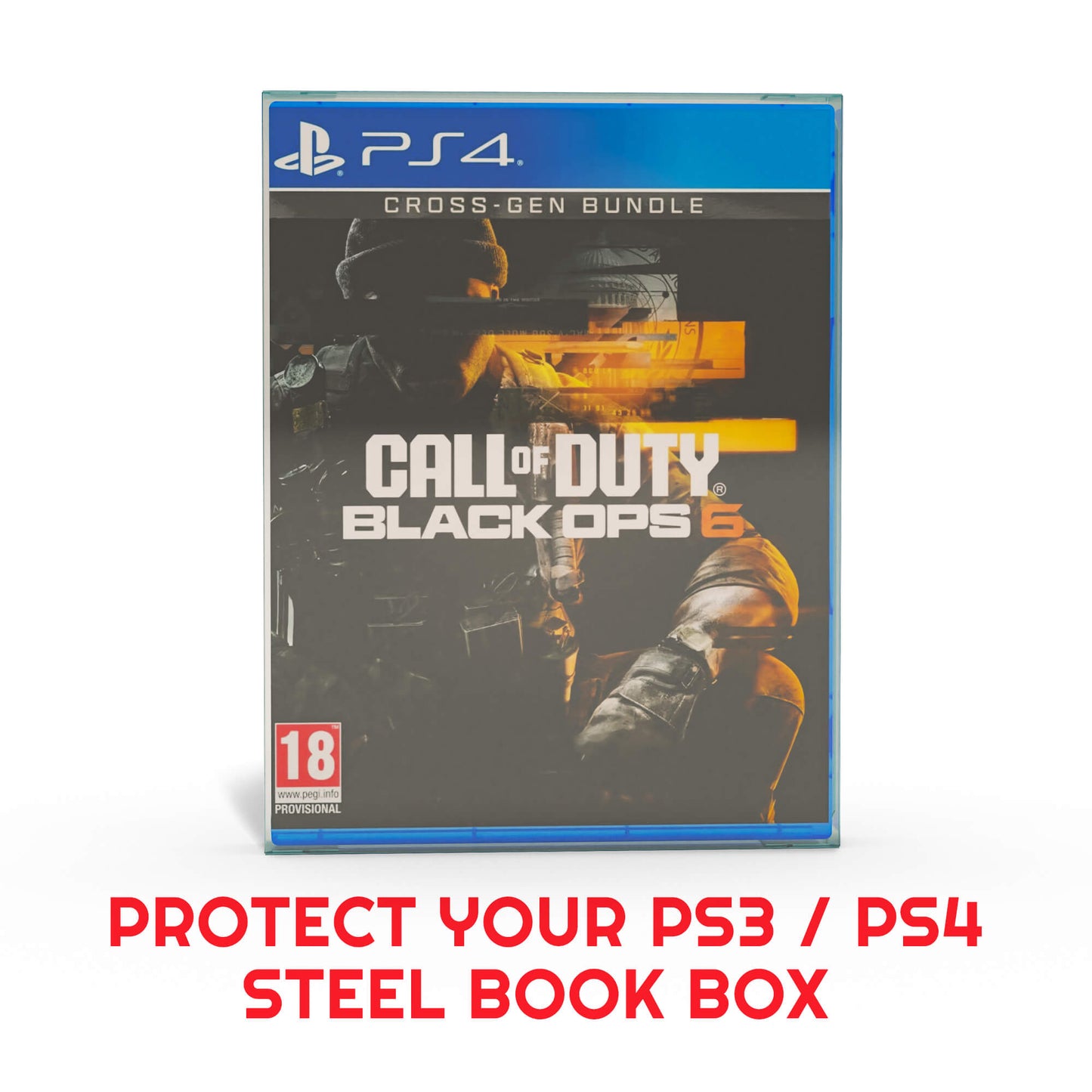 EVORETRO Display Case Protector for PS3/PS4 Steel Book Box PET Protector