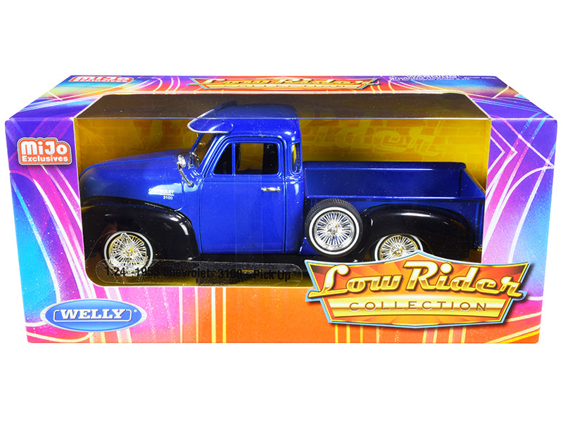 1953 Chevrolet 3100 Pickup Truck Blue and Black \Low Rider