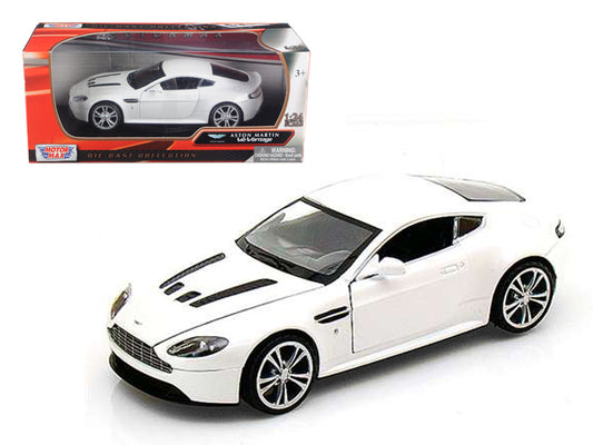 Aston Martin V12 Vantage Pearl White 1/24 Diecast Car Model