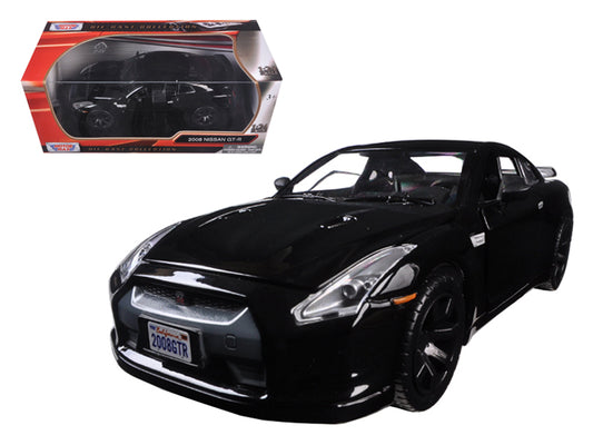 2008 Nissan GTR R35 Glossy Black 1/24 Diecast Model Car by Motormax