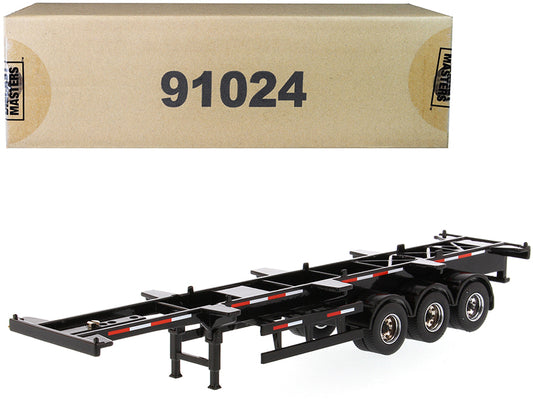 40\' Skeleton Trailer Black \Transport Series\" 1/50 Diecast Model