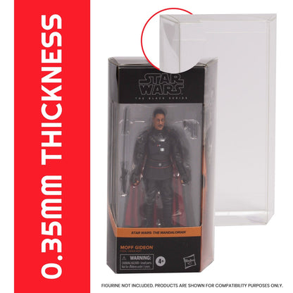 EVORETRO Action Figure Protective Case for Regular Star Wars Black Series with Angled Corners - PET 0.35MM - 10 Pack