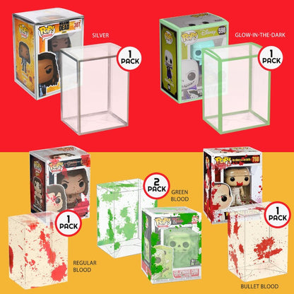 EVORETRO Mixed Printed Protectors for 4 Inches Funko Pop - 0.40mm Thick