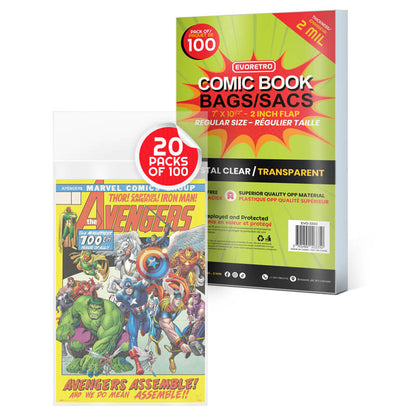 Regular Comic Book Bags Comics - 2 MIL